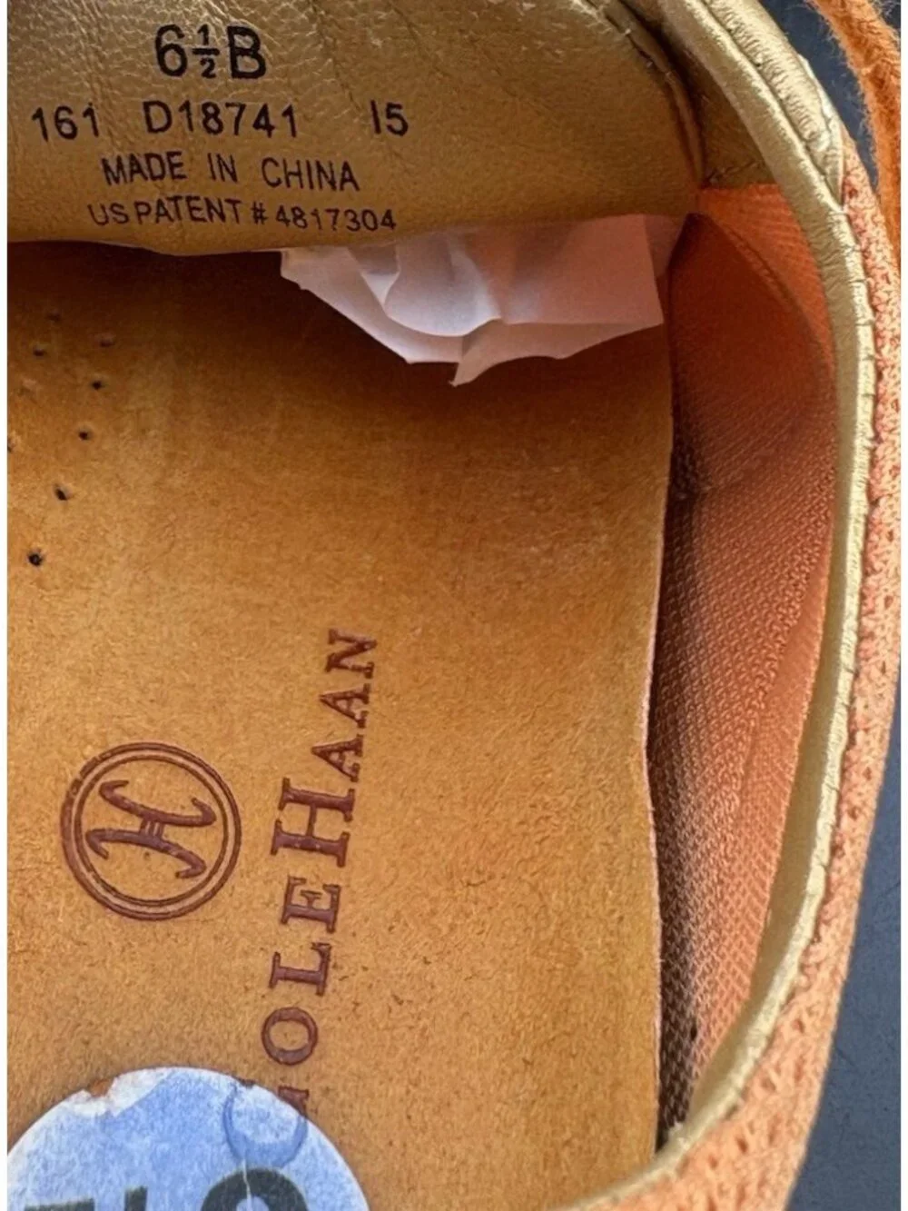 Women’s Cole Haan Size 6.5 NikeAir Comfort Orange & Gold Sneakers Shoes Lace Up - Picture 10 of 10